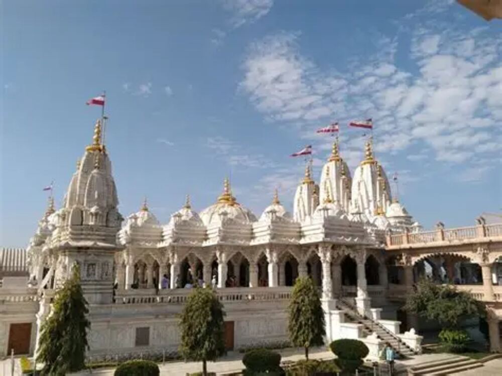 Swaminarayan Temple courtyard, Bhuj, Gujarat